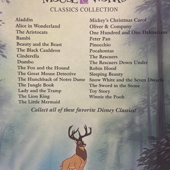 Disney's Classic Storybook Collection Bambi 1996 Hardcover Book Mouse Works - Picture 5 of 11